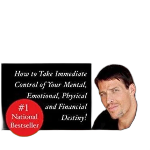 cover, giant, within, tony, robbins, featuring, man, black transparent PNG cut-out