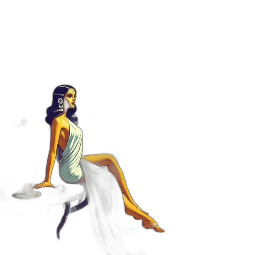 dress, creature, robot, concept art, fantasy art, pixel art, watercolor, outer space transparent PNG cut-out