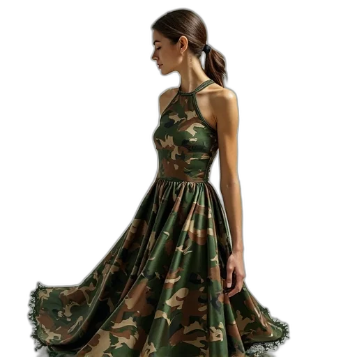dress, photorealistic, concept art, oil painting transparent PNG cut-out