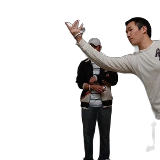 jacket, man, white, sweater, playing, video, game, another transparent PNG cut-out