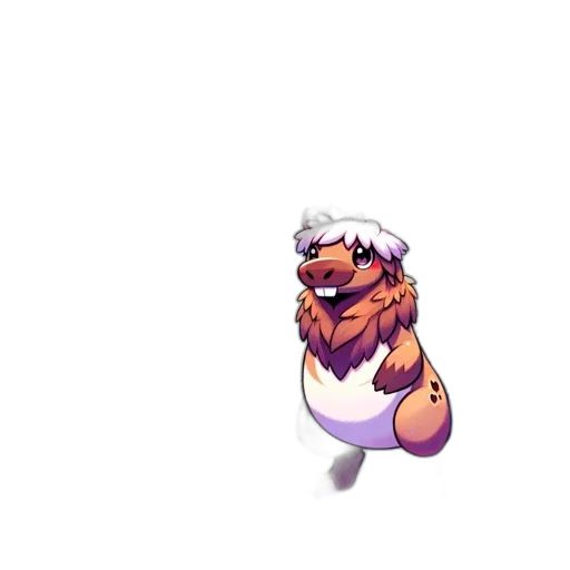 staff, animal, creature, dragon, pixel art, concept art, 3d render, fantasy art transparent PNG cut-out
