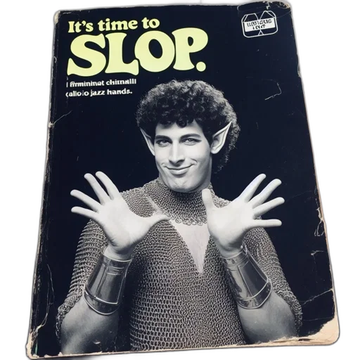 cover, time, slop, man, elf-like, ears, curly, hair transparent PNG cut-out