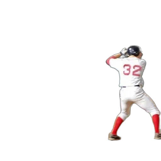 3d render, baseball, player, number, his, jersey, bat transparent PNG cut-out