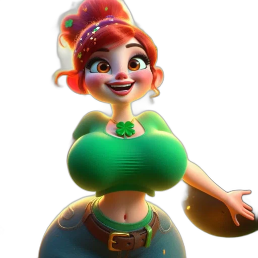 dress, crown, staff, face, 3d render, concept art, fantasy art, cartoon transparent PNG cut-out