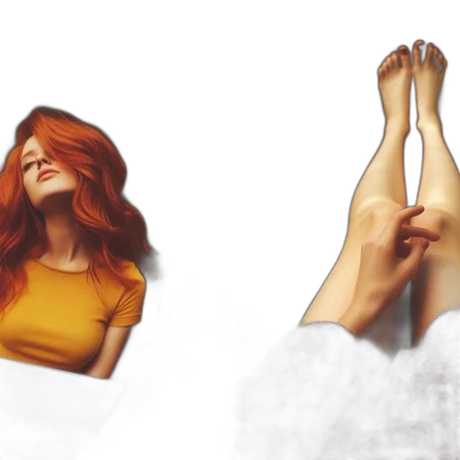 hair, dress, shoes, photorealistic, concept art, watercolor, oil painting, golden transparent PNG cut-out