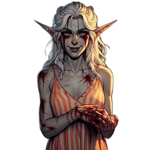 dress, creature, face, mask, fantasy art, concept art, comic book art, pixel art transparent PNG cut-out