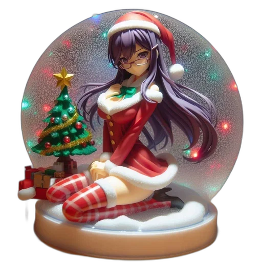 3d render, pixel art, concept art, fantasy art, snow, animated, figure, santa-clad transparent PNG cut-out