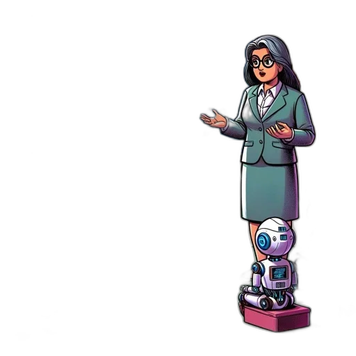 robot, staff, weapon, jacket, concept art, pixel art, cartoon, vaporwave transparent PNG cut-out