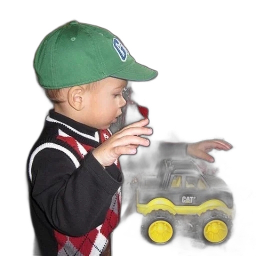 car, hat, photorealistic, child transparent PNG cut-out