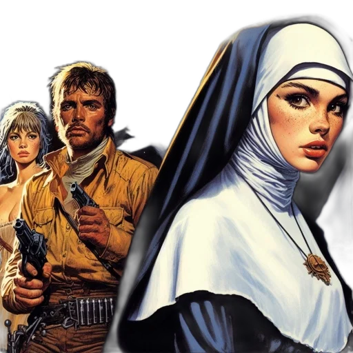 comic book art, concept art, fantasy art, photorealistic, detailed, painting, portrays, determined transparent PNG cut-out
