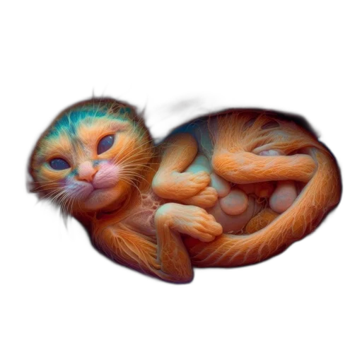 dragon, creature, animal, hair, 3d render, photorealistic, concept art, pixel art transparent PNG cut-out