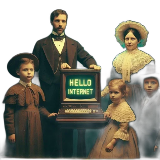 staff, concept art, city street, nostalgic, scene, victorian-era, family, gathers transparent PNG cut-out