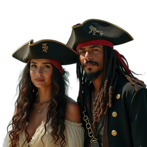 hat, pirates, bay, caribbean, starring, jack, sparrow, angelica transparent PNG cut-out