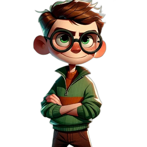 jacket, staff, cartoon, concept art transparent PNG cut-out