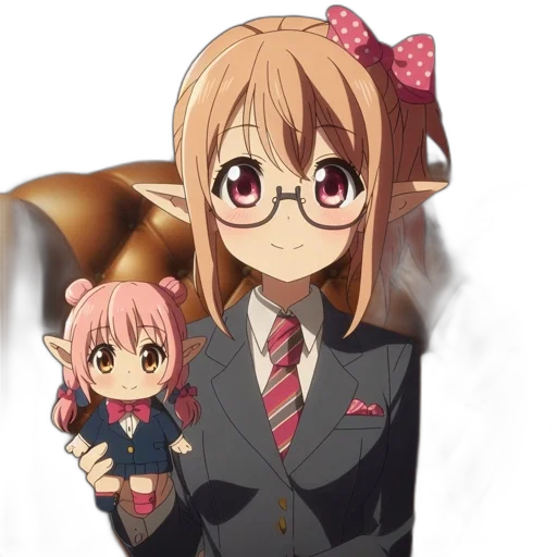 creature, staff, animal, dress, anime, cartoon, pixel art, concept art transparent PNG cut-out