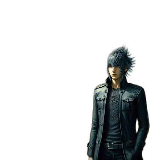 jacket, hat, hair, weapon, concept art, 3d render, photorealistic, pixel art transparent PNG cut-out