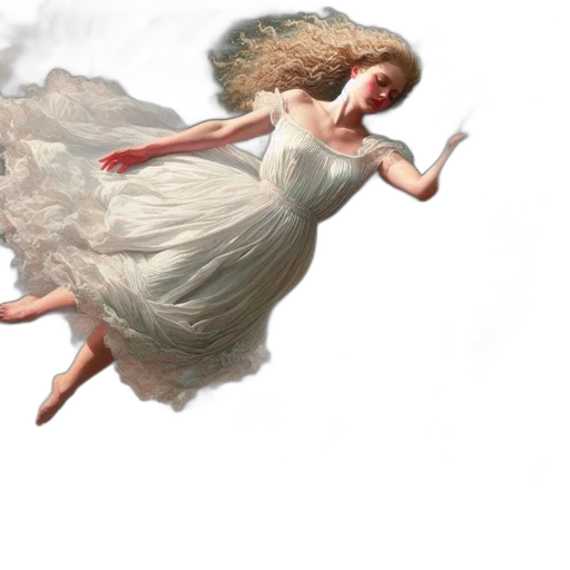 dress, photorealistic, concept art, fantasy art, 3d render, woman, white, gown transparent PNG cut-out