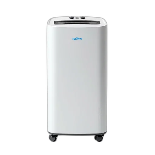 robot, white, portable, air, conditioner, blue, logo, top transparent PNG cut-out
