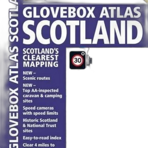 image, glovebox, atlas, scotland, map, cover, featuring, clear transparent PNG cut-out