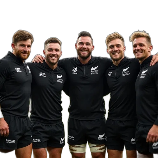 all, blacks, team, gather, celebrate, win, over, england transparent PNG cut-out