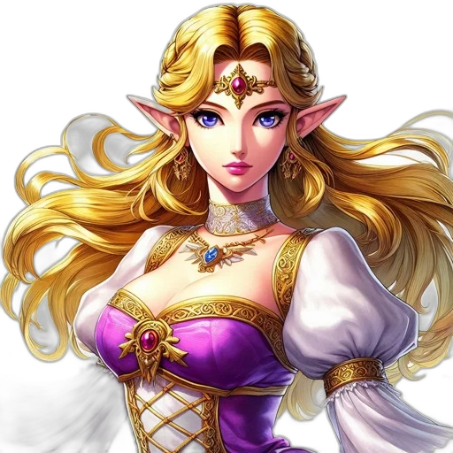 crown, dress, face, fantasy art, concept art, pixel art, photorealistic, golden transparent PNG cut-out