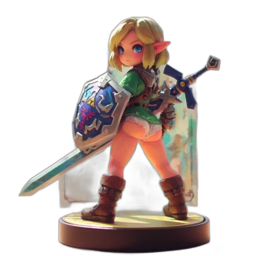 sword, weapon, concept art, 3d render, fantasy art, green, figurine, female transparent PNG cut-out