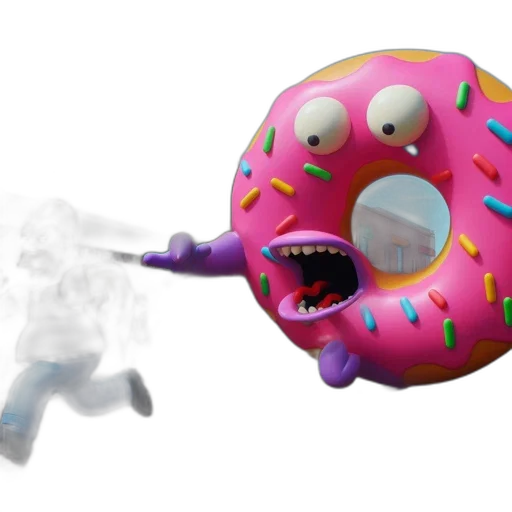 food, creature, weapon, robot, 3d render, concept art, vaporwave, photorealistic transparent PNG cut-out