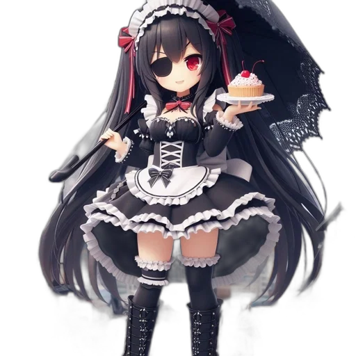 food, dress, staff, weapon, pixel art, anime, concept art, 3d render transparent PNG cut-out