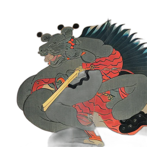 dragon, mask, sword, concept art transparent PNG cut-out