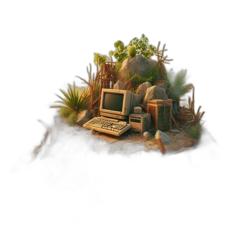 furniture, building, hat, crown, 3d render, concept art, fantasy art, pixel art transparent PNG cut-out