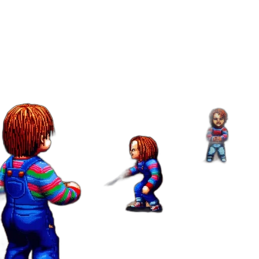 robot, jacket, creature, pixel art, concept art, 3d render, vaporwave, outer space transparent PNG cut-out
