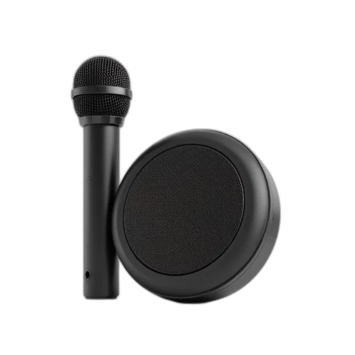 weapon, black, wireless, speaker, microphone, attached, left, side transparent PNG cut-out