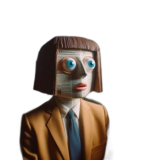 robot, mask, face, jacket, 3d render, concept art, photorealistic, vaporwave transparent PNG cut-out