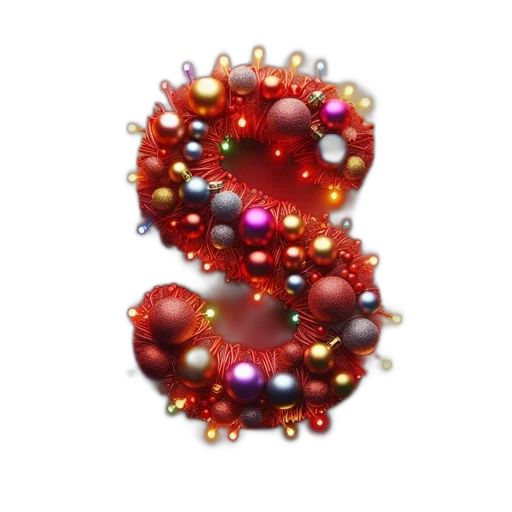 jewelry, crown, 3d render, letter, formed, using, colorful, baubles transparent PNG cut-out