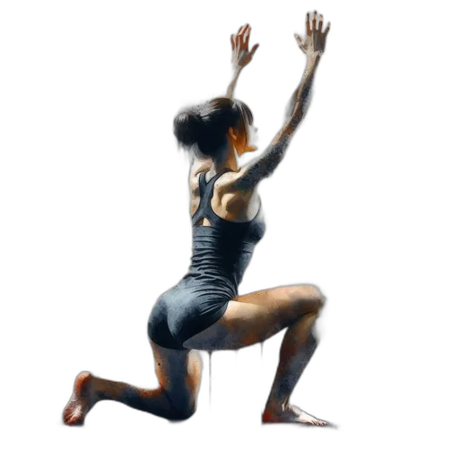 photorealistic, 3d render, concept art, oil painting, woman, black, depicted, dynamic transparent PNG cut-out