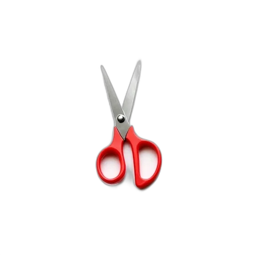 jewelry, hair, staff, weapon, 3d render, red-handled, pair, scissors transparent PNG cut-out