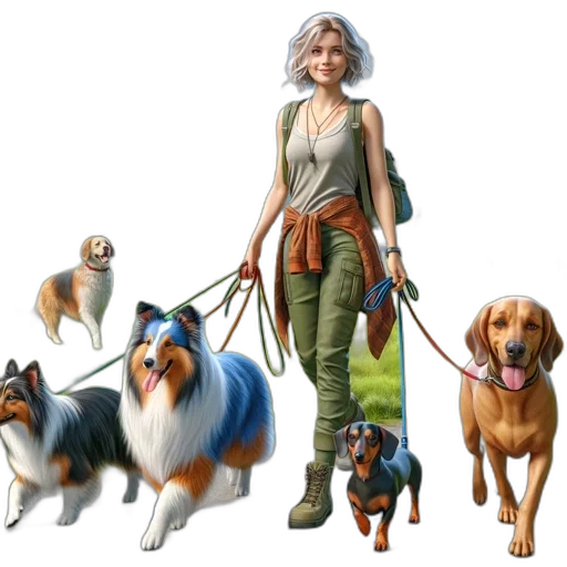 staff, animal, concept art, fantasy art, pixel art, photorealistic, young, woman transparent PNG cut-out