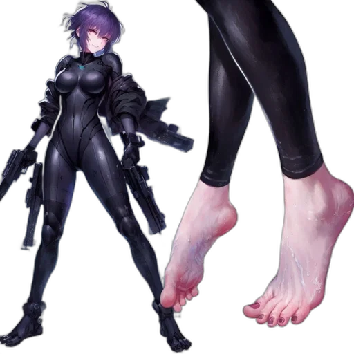 weapon, concept art, cyberpunk, 3d render, pixel art, dark, monochrome, female transparent PNG cut-out