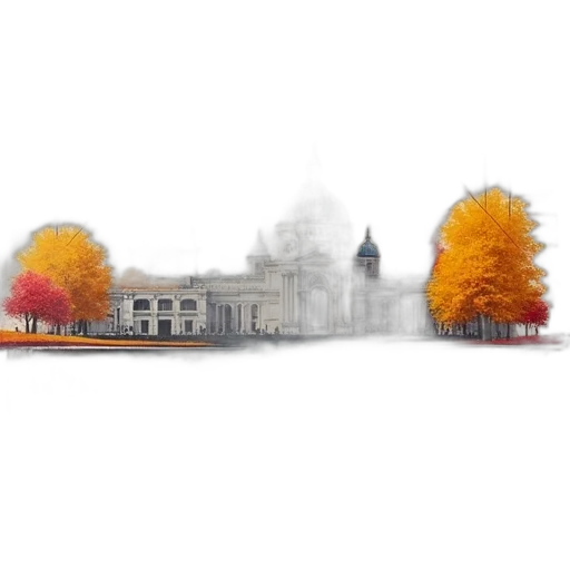building, tree, crown, photorealistic transparent PNG cut-out