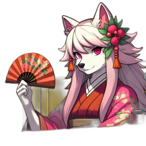 staff, umbrella, flower, anime transparent PNG cut-out