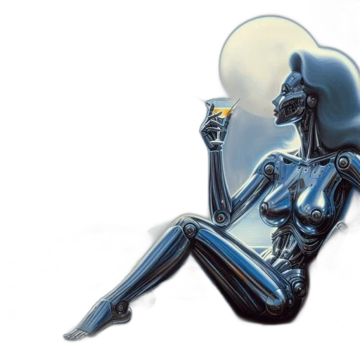 robot, mask, face, jacket, concept art, 3d render, cyberpunk, comic book art transparent PNG cut-out