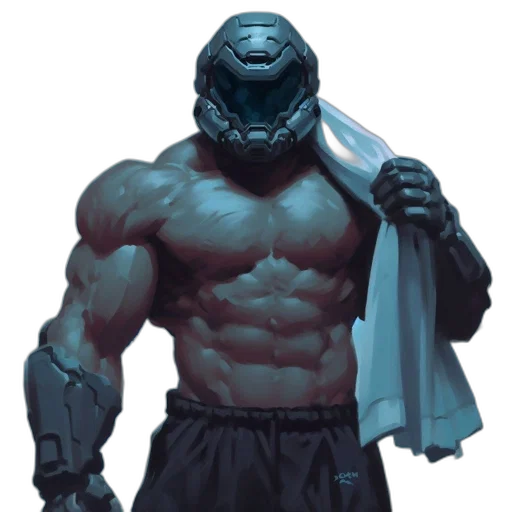 robot, jacket, creature, weapon, concept art, comic book art, photorealistic, fantasy art transparent PNG cut-out