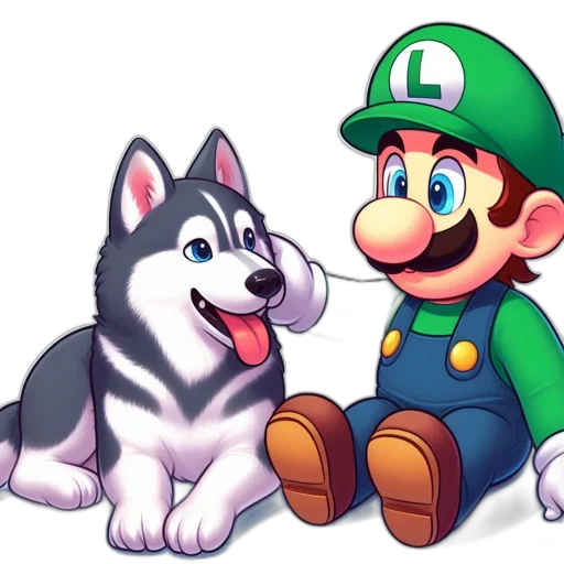 animal, pixel art, concept art, watercolor, 3d render, monochrome, green, luigi transparent PNG cut-out
