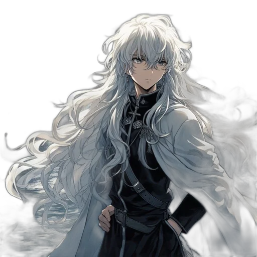 dragon, staff, sword, hair, concept art, fantasy art, pixel art, anime transparent PNG cut-out