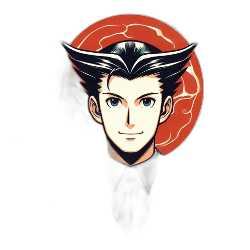 crown, umbrella, staff, mask, anime, comic book art, concept art, cartoon transparent PNG cut-out
