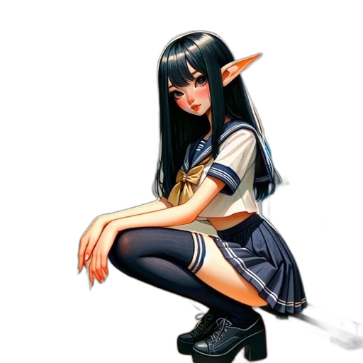 staff, fantasy art, concept art, anime, pixel art, dark, young, female transparent PNG cut-out