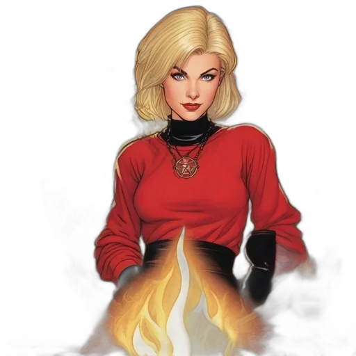 staff, jacket, jewelry, comic book art, concept art, fantasy art, cartoon, fire transparent PNG cut-out