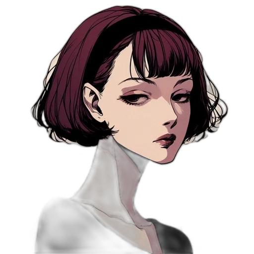 face, robot, dress, creature, concept art, pixel art, anime, comic book art transparent PNG cut-out