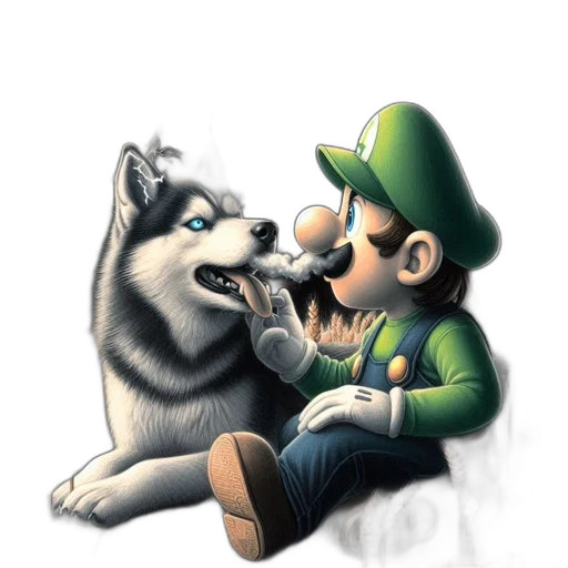 animal, mask, concept art, pixel art, fantasy art, watercolor, green, monochrome transparent PNG cut-out