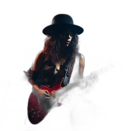 hat, photorealistic, 3d render, pixel art, three, musicians, perform, dimly transparent PNG cut-out